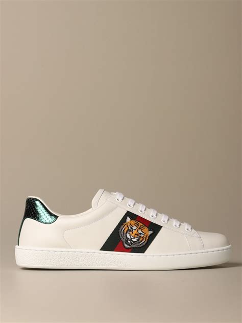 scarpe gucci bianche leone|Sneakers Gucci da donna .